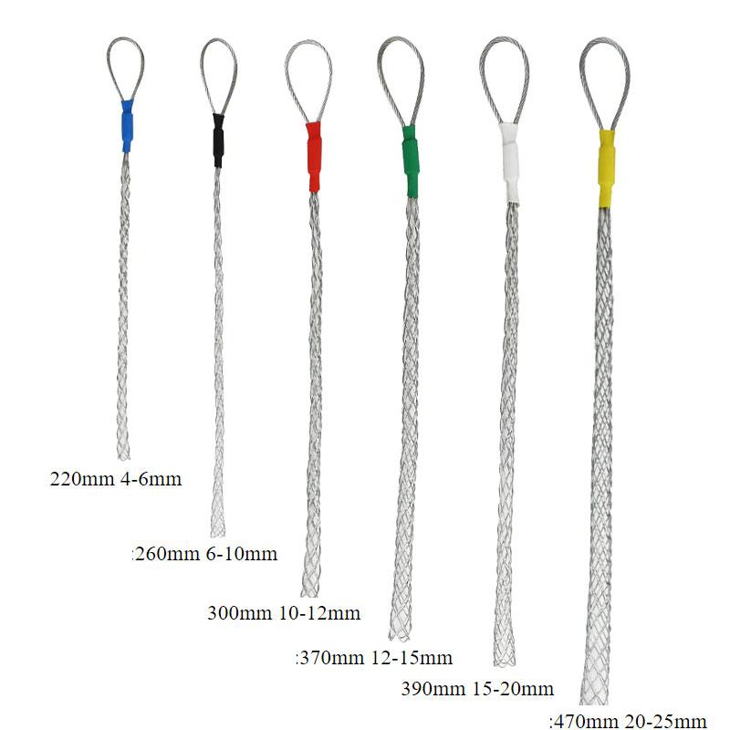 6 Colors Cable Pulling Socks Mesh Puller Antislip Pipe Conduit Pull Net Cover 4-25mm Cable Puller Wire Grip Galvanizing Metal