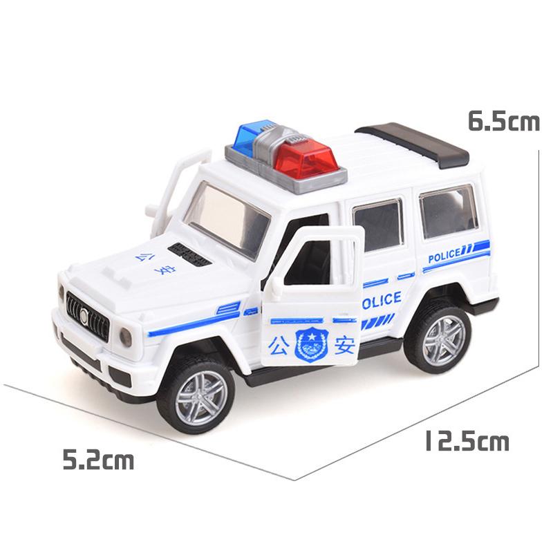 1Pcs Simulated Fire Fighting Scene Car Mini Pull Back Toy Vehicle Model Wind Up Police Truck Ambulance For Children Boys Gift