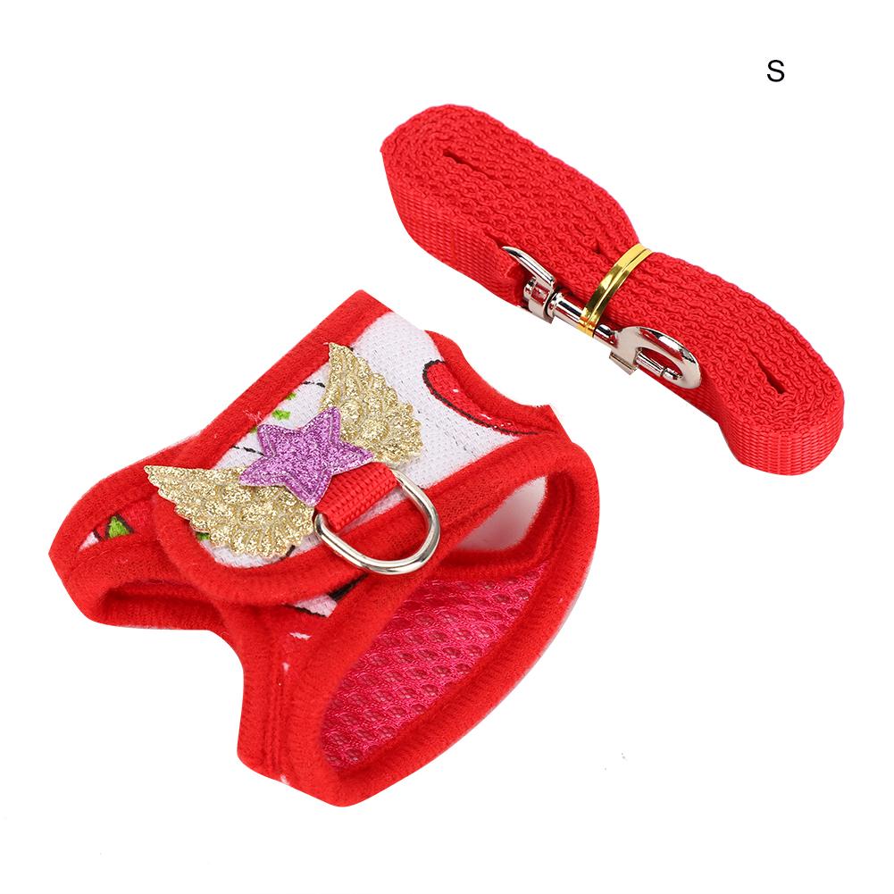 Набор шлейки и поводка для маленьких домашних животных, удобный нагрудный ремень, тяговый жилет для кролика, хомяка, морской свинки