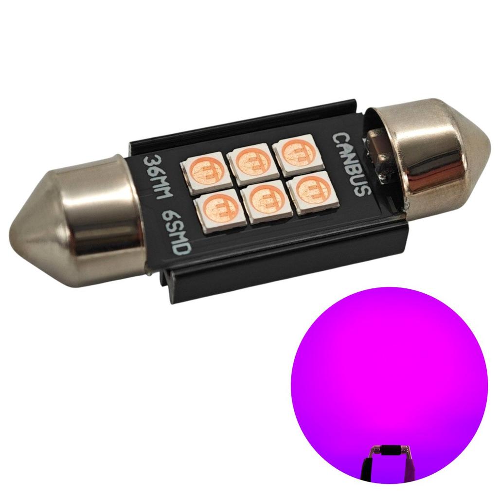 C5W żarówka LED SV8.5 12-24V CANBUS 36mm - Różowy Off-Road