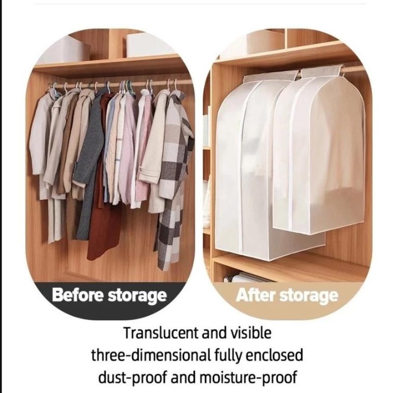 Пылезащитный чехол для одежды большой вместимости, подвесной чехол для хранения одежды, платья, костюма, пальто, с утолщением