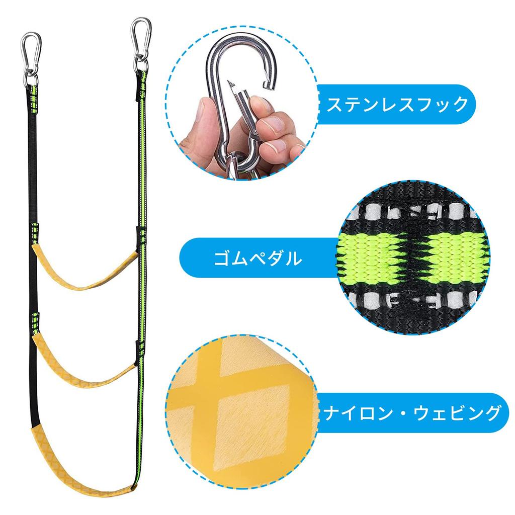 RICISUNG Лестница для лодки Лестница для лодки 3-ступенчатая веревочная лестница для парусной лодки Лестница для лодки Складная Моторная лодка Каноэ Морские швартовные принадлежности