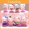 Очаровательный набор из восьми миниатюрных кукольных домиков Hello Kitty. Идеально подходит для тортов и садов