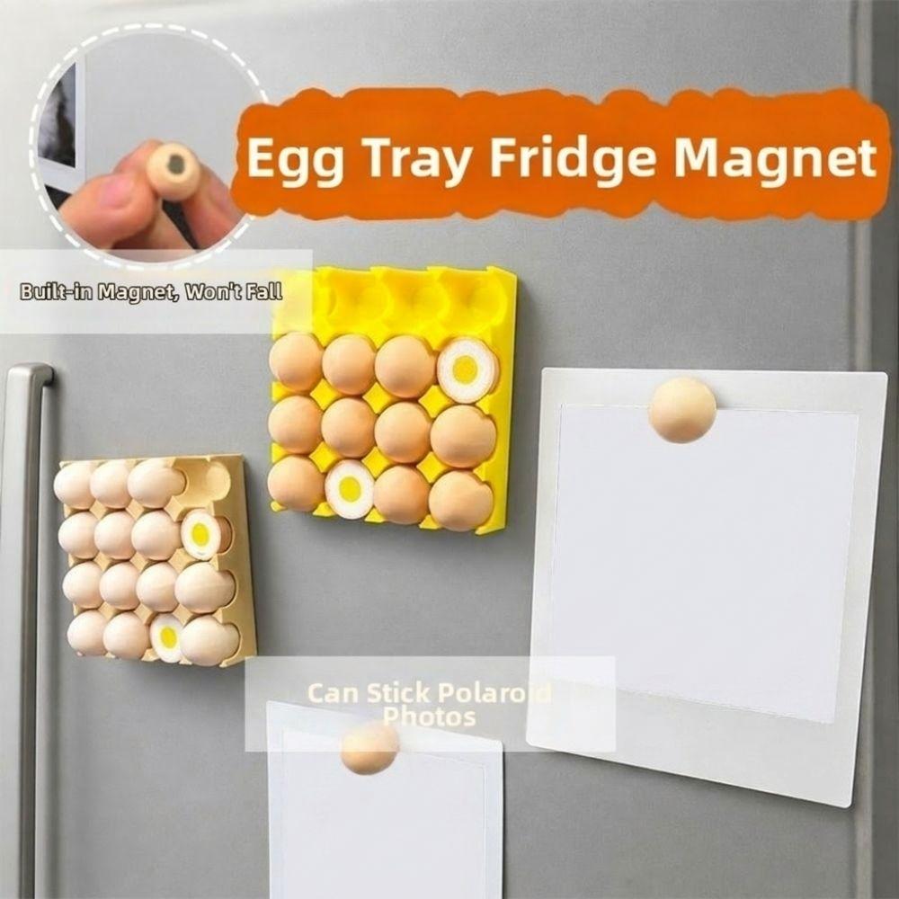 Plastic Realistic Egg Refrigerator Magnet 3D Printing Miniature Food Model Magnet Party Favors