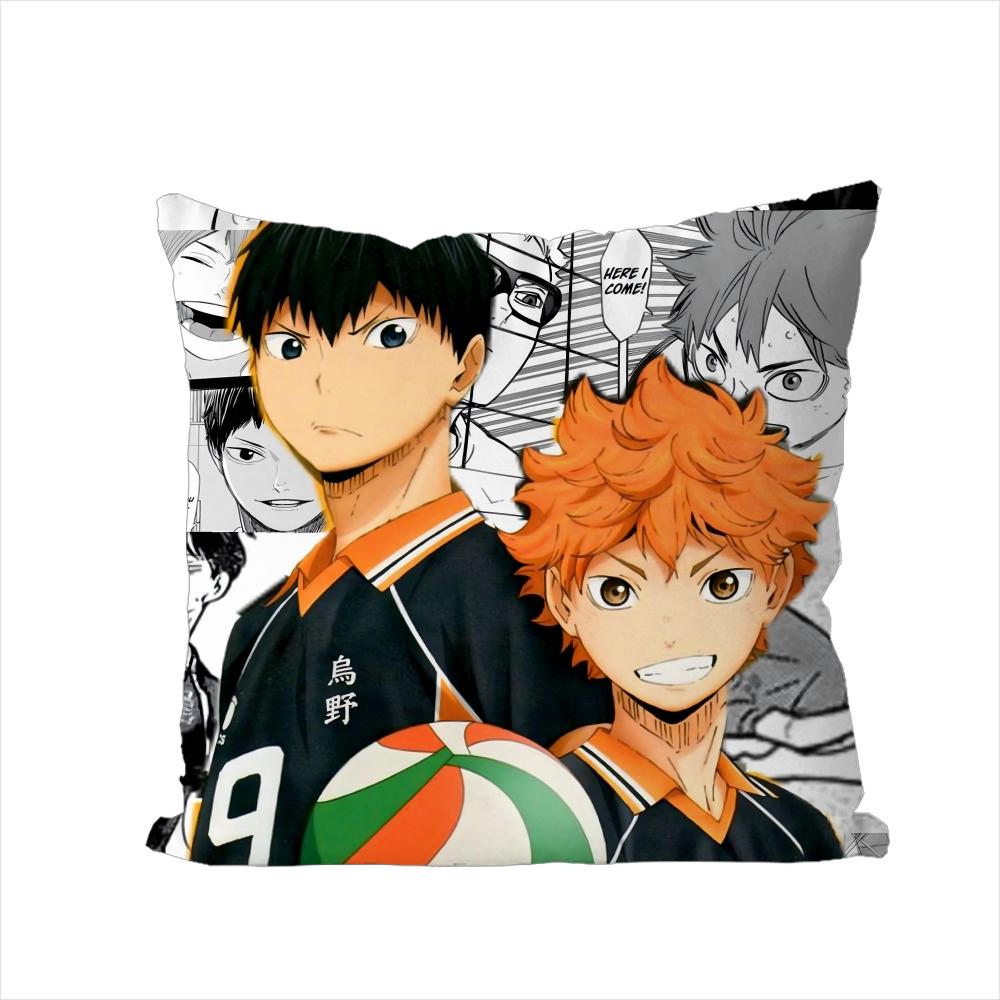 Anime HHaikyu Pillow Case For Car Sofa Decorative Home Doublesided Print Plush Square Throw Pillow Cushion Cover