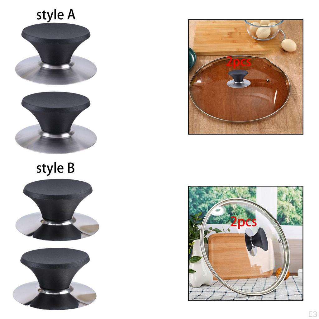 2 шт. Ручки-кнобы для крышек кастрюль, универсальные, для легкой установки, ручки-держатели, кнопка