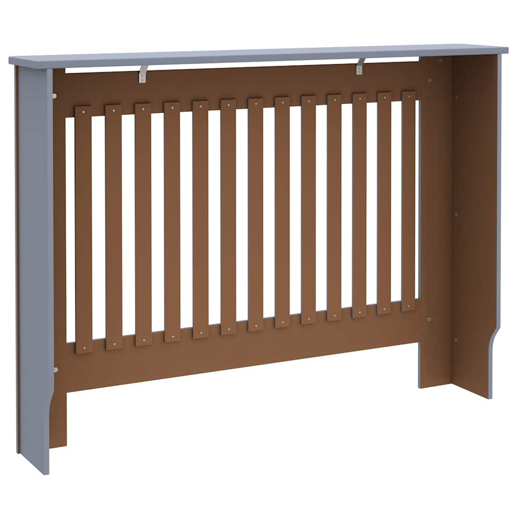 Radiator Cover Grey 112 x 19 x 81.5 cm Medium Density Fibreboard (MDF)