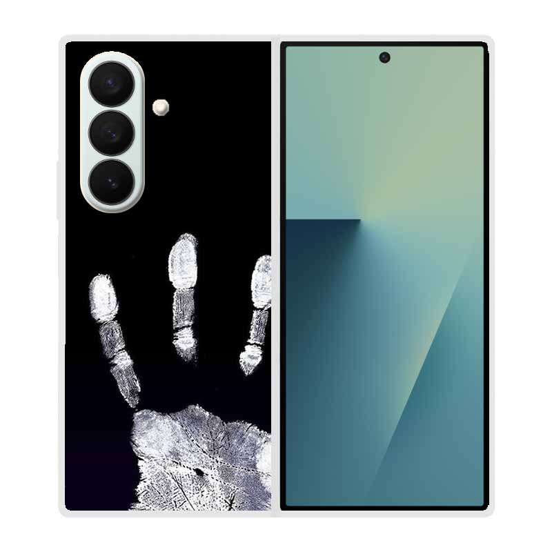Phone Case For Samsung Galaxy Z Fold7Fold 7 Hard Plastic Flip Capa Coque Protective Clear Transparent Edge Shield Cover Casing