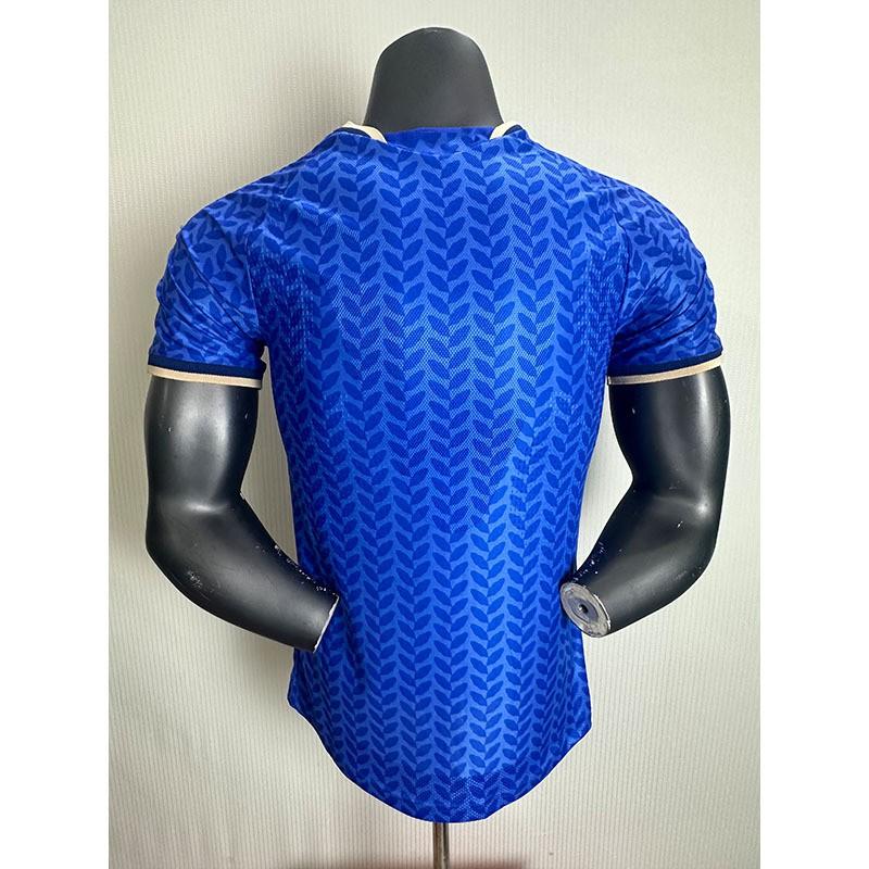 Мужская футбольная футболка из бамбукового волокна, короткий рукав, домашний комплект Италии, зимняя спортивная рубашка