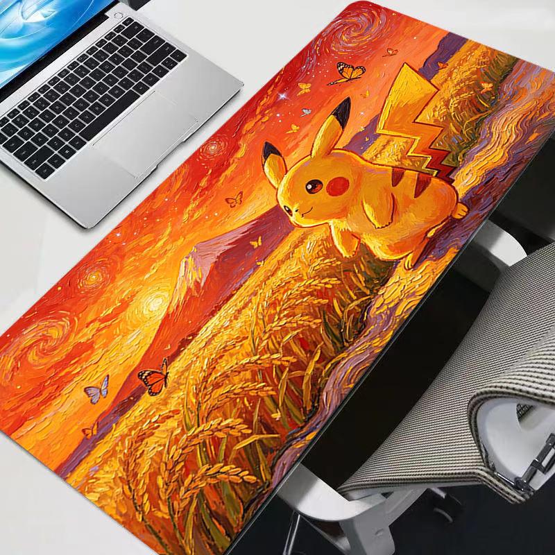 Mouse Pad Anime Rug Gaming Accessories Large Carpet Gamer PC Computer Keyboard Desk Mat Gengar Pikachu Sakura Pagoda Mausepad