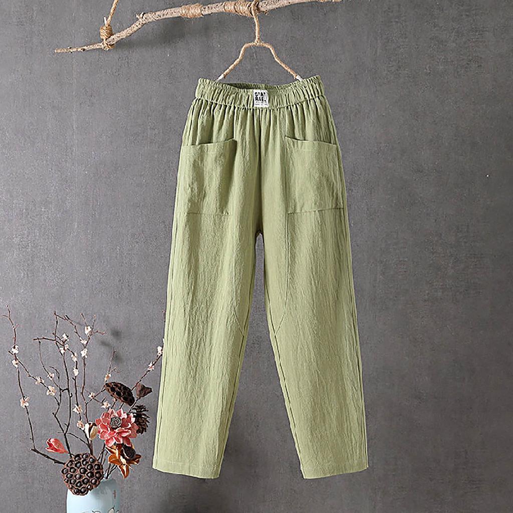 Women's Straight Pants Fashion Casual Pants Nine Point Harlan Pants