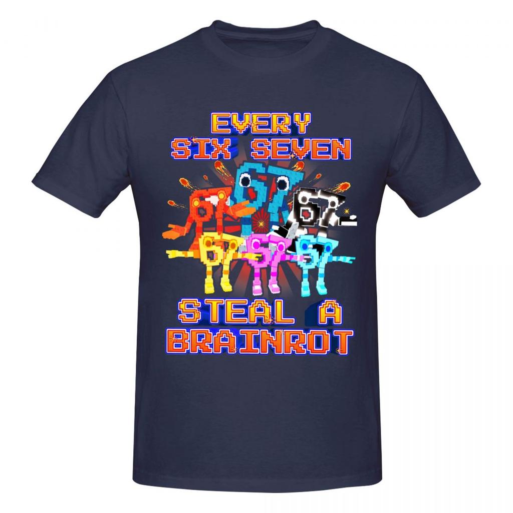 Unisex Meme 6 7 Six Seven Bruh 67 Steal A Brainrot Awesome T Shirt Streetwear Cotton T Shirts