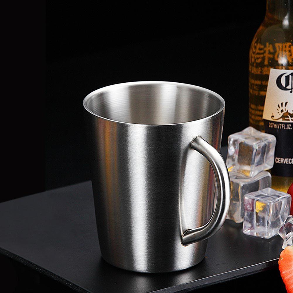 Double Wall Portable Anti-scald Kitchen Drinkware Mug Coffee Mug Water Mugs Cup Beer Cup