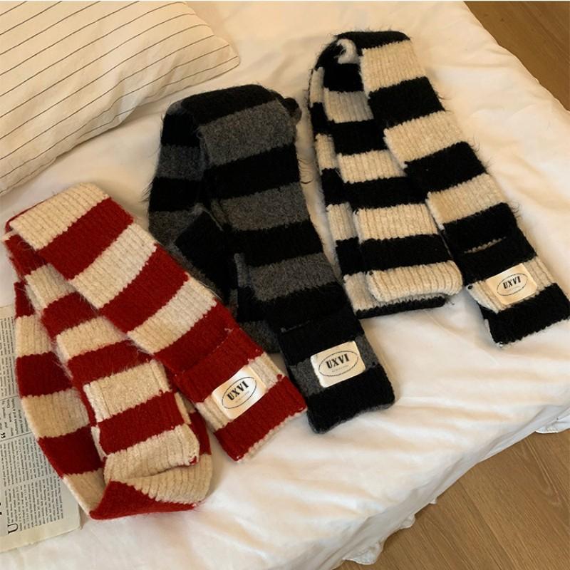 Women'S Scarf Cold-Resistant Vintage Scarf Knitted Scarf Warm For Outdoor Activities Winter Autumn