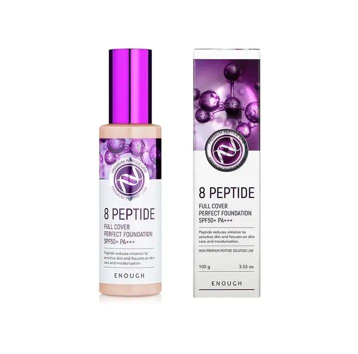 Тональный крем для лица Пептиды 8 Peptide Full Cover Perfect Foundation SPF50+ PA+++ (21) Enough 100 мл