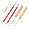 2pcs Doll Hair Rooting Holders with 10pcs 0.6mm Needle DIY Doll Hair Reroot Making Tool with Awl