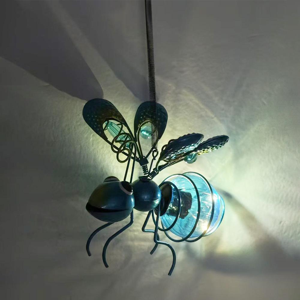 Waterproof Solar Insect Garden Lights: Bee, Dragonfly & Butterfly Hanging Ornaments