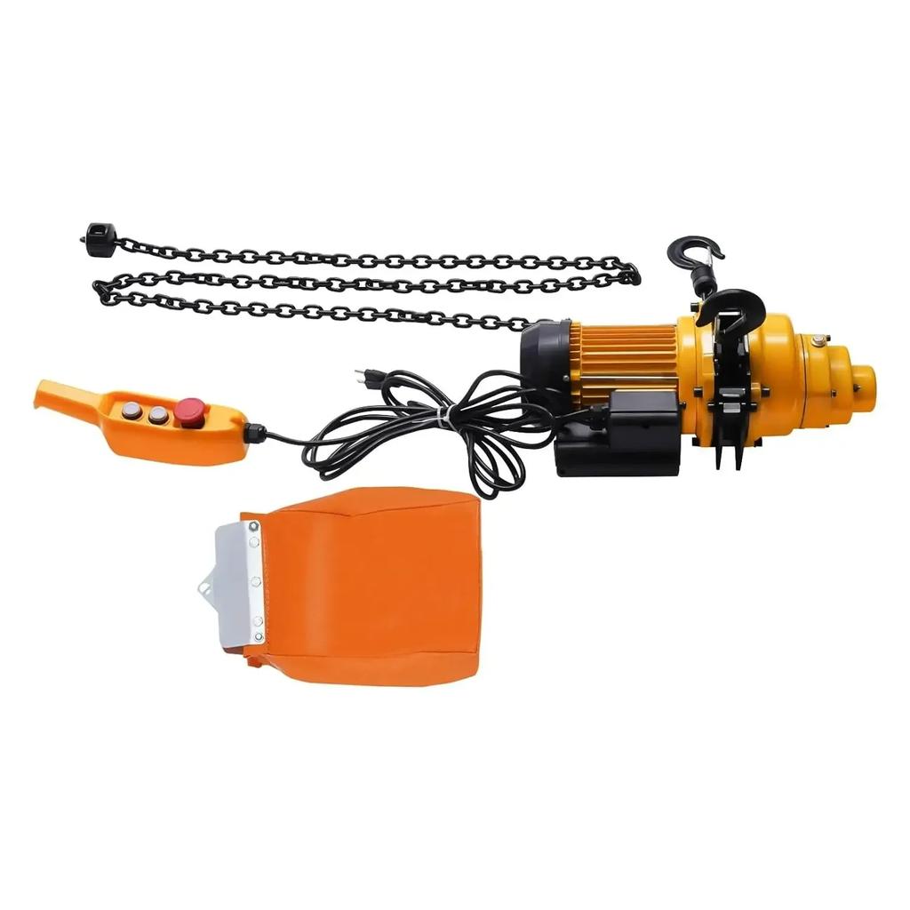 2200lbs Electric Chain Hoist,1 Ton Single Phase Overhead Crane with DT Grade Carburized Double Chain 20 Ft Lifting Height