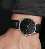 Simple Stylish Brand Popular Ultra Thin Lightweight Analog Watch Business Waterproof Quartz Arm Watch [BUREI] Men's Men's Silver-Black