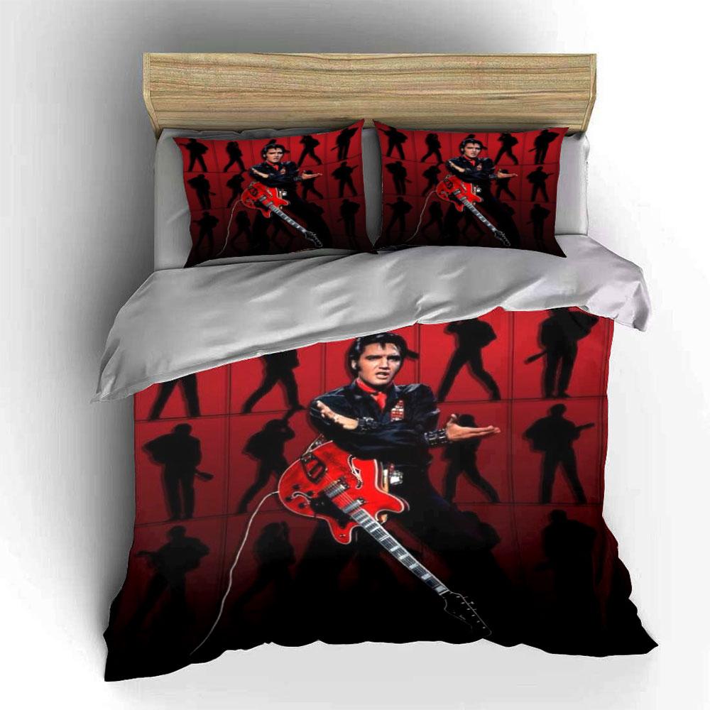 Musician and guitar silhouettes. Bedding sets Duvet cover sets Duvet covers Pillowcases(1*Duvet Cover 2*Pillowcases without duvet insert)