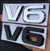 3D V6 Металлическая наклейка-эмблема на автомобиль для заднего украшения