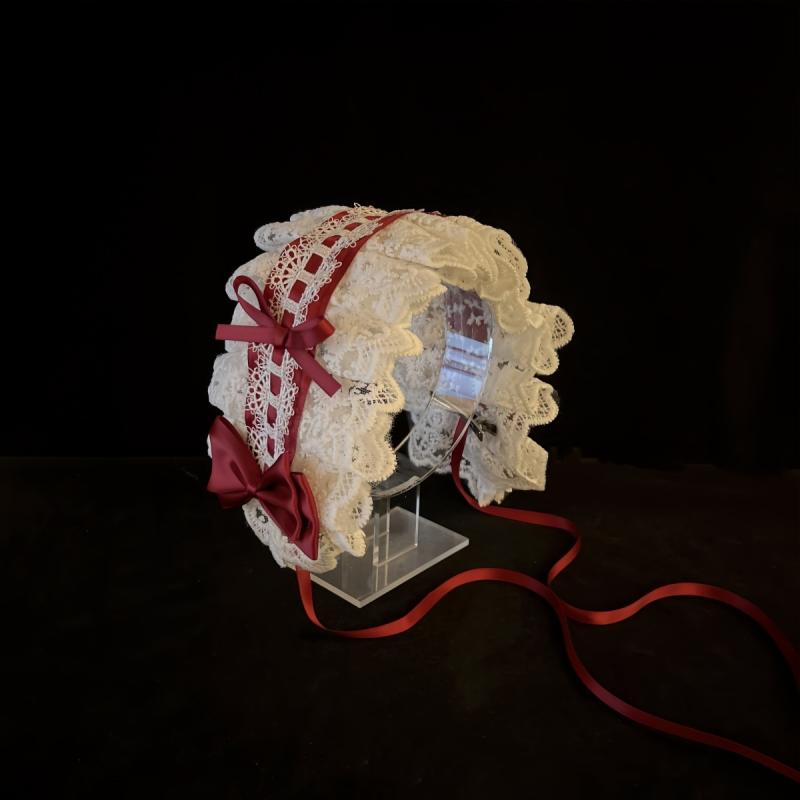 Женская повязка для волос Лолита Повязка на голову Сладкий бант Кружево Аксессуар Лолита Японская Лолита Горничная Универсальный Каваи Головной убор