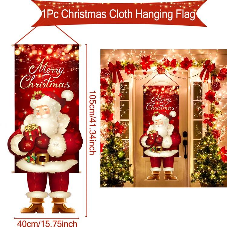 Christmas Hanging Flag Merry Christmas Decorations For Home 2025 Navidad Kerst Natal Noel Xmas Tree Ornaments Supplies Decor