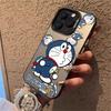 Doraemon silver case for iPhone 17/16/15 Pro, 14 Pro Max, 13/12/11 (trendy)