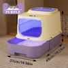 Fully Enclosed Extra Large Cat Litter Box with UV Sterilization and Foldable Drawer Design