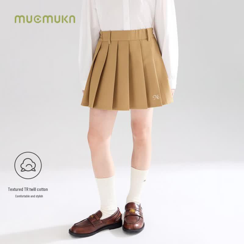 Девочковая винтажная плиссированная юбка Mucmukn