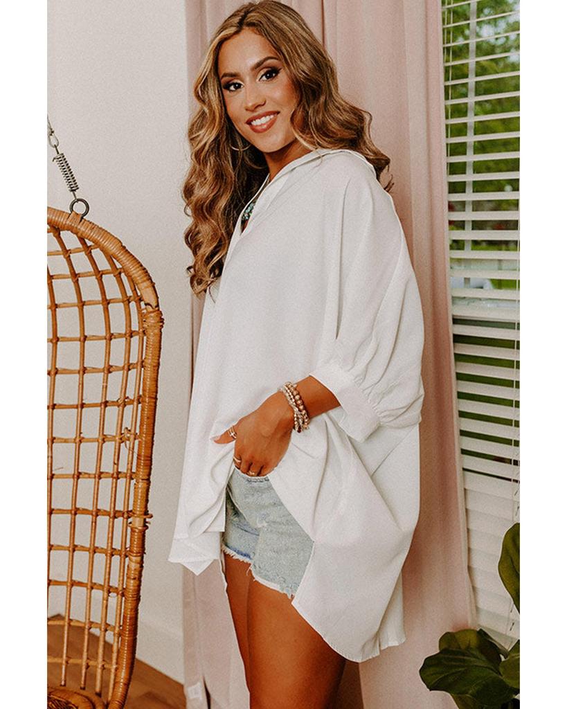 Azura Exchange Puff Sleeve Oversize Shirt