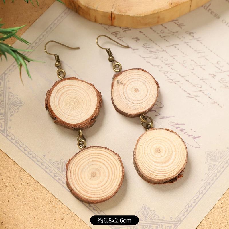 Оригинальные серьги Mori Plant Fruit, натуральные желуди, ручная работа, ретро-женские длинные серьги, этнический стиль, литературная и традиционная китайская медицина