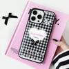 Чехол Ins черно-белая клетка любовь для iPhone Apple 17/16 мобильного телефона 14 конденсация воды 13 нишевый 12 Эпоксидный 15