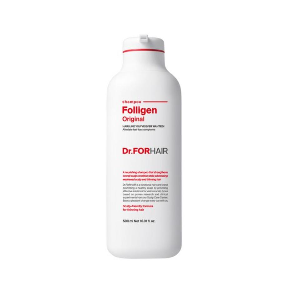 DR.FORHAIR Folligen Original Shampoo 500ml Scalp Care Shampoo for Hair Strengthening and Cleansing
