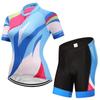 Summer Short Sleeve Riding Bicycle Cycling Clothing Set Women Sport Jerseys Suits Bicycle Clothes Suit Race Bicycle Wear Tights