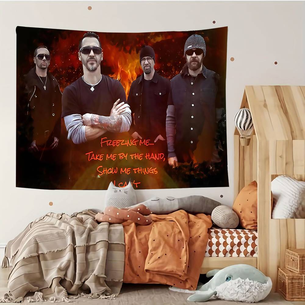 Музыкальная гобеленовая ткань GGodsmack Индивидуальные гобелены различных стилей Настенные украшения Печать фотографий знаменитостей Настенные украшения
