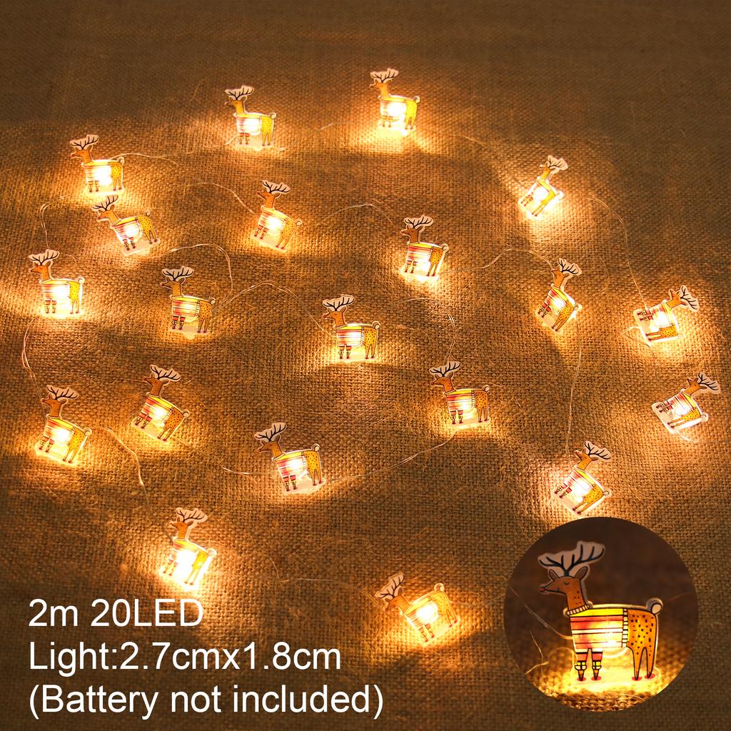 Santa Claus Garland Snowman Light Christmas Decorations for Home 2024 Xmas Tree Ornament Navidad Noel Decor Gifts New Year 2024