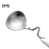 SW Ложка для перемешивания кофе из нержавеющей стали круглой формы, подвесная ложка для чая, молока, десерта