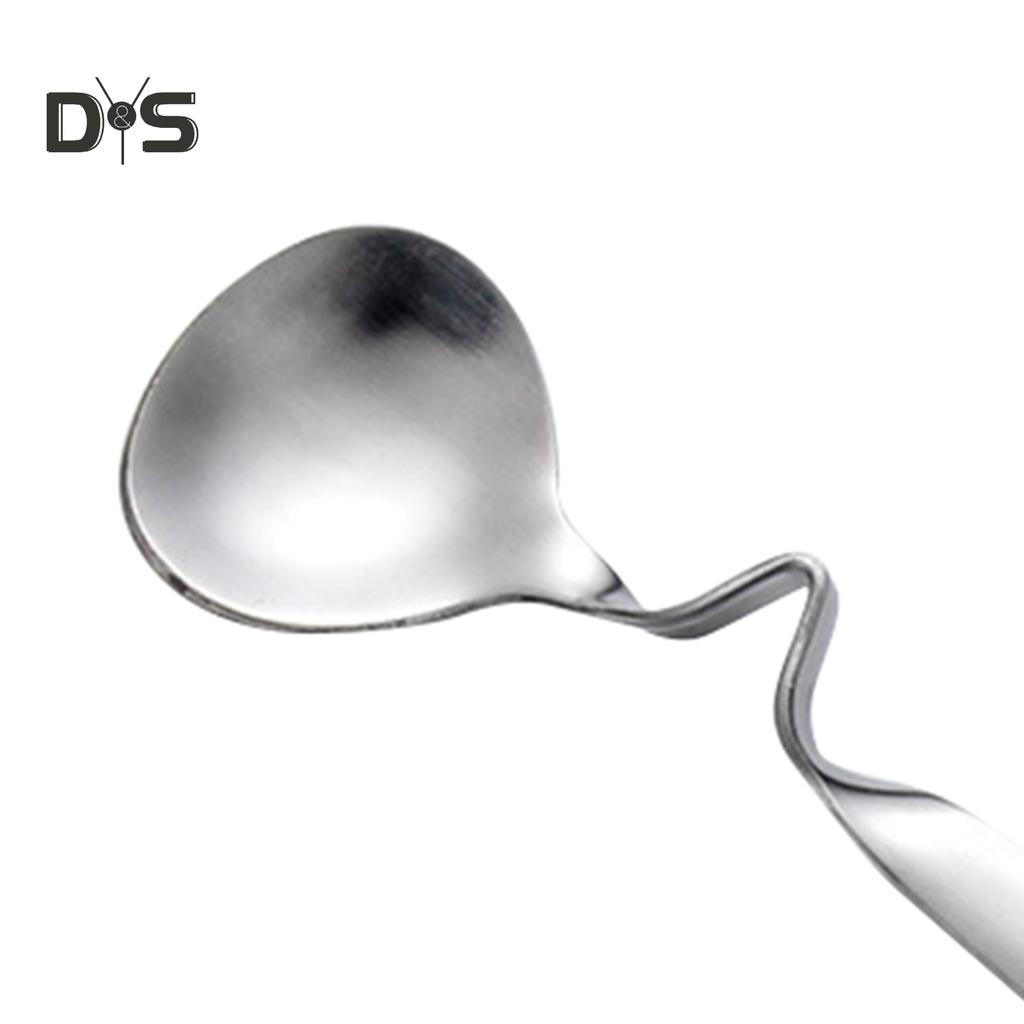 SW Ложка для перемешивания кофе из нержавеющей стали круглой формы, подвесная ложка для чая, молока, десерта