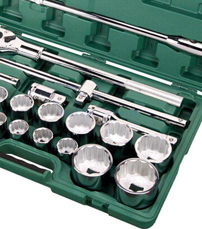 SATA Tools Набор из 15/26 предметов: трещоточный ключ и головки 19 мм, 12-гранные 09015/09016