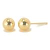 Gold K18 Yellow Gold Round Ball Earrings 5mm Ball Earrings for Sold As a Pair for Both Made In Nickel Yokomountain [18K Earrings] Women, Ears, Small,