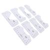 8PCS T Shirt Ruler Guide PVC Clothing Centering Design T Shirt Alignment Tool for Heat Press