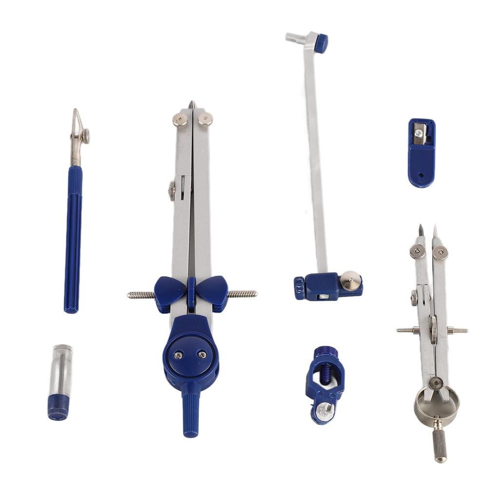 Compass Geometry Set Extensible Zinc Alloy Shatterproof Box Packed Math Compass Set for Offi