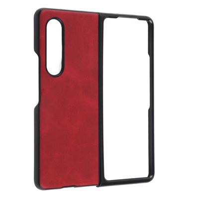 Жесткий кожаный чехол для мобильного телефона Samsung Galaxy Z Fold 3, противоударный, защищающий от царапин