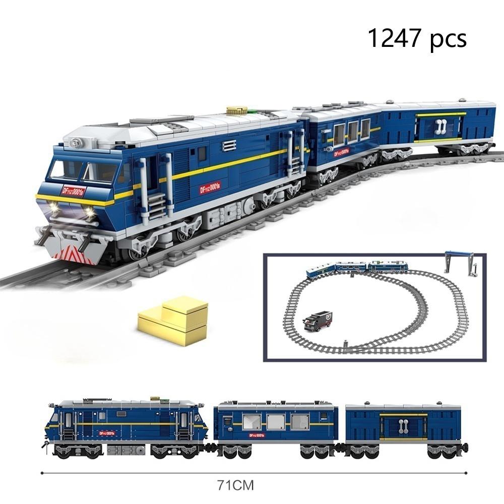 Игрушки-конструкторы «Движущийся поезд» с мотором – Идеально для транспортных средств – Сумасшедшие Мальчики Развивают Практические Навыки Понимание Железнодорожного Транспорта
