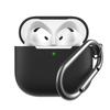 Keybudz AirPods4 Elevate Silicone Case AirPods 4th Generation Full Smooth Soft Lid with Strap Hole Includes Drop AirPods 4 Black KB27440AP4