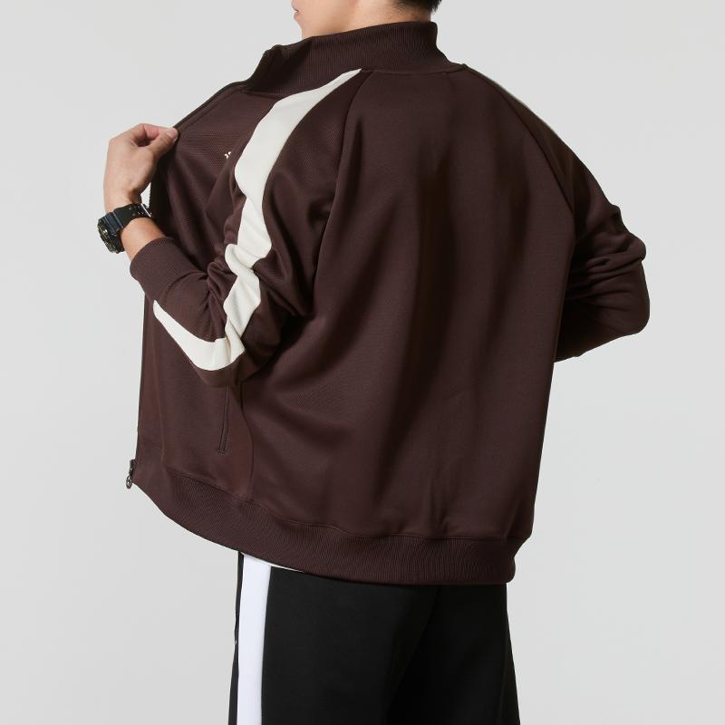 PUMA T7 Jackets Men's Dark Brown Stand Collar Moderate Other 631858-31