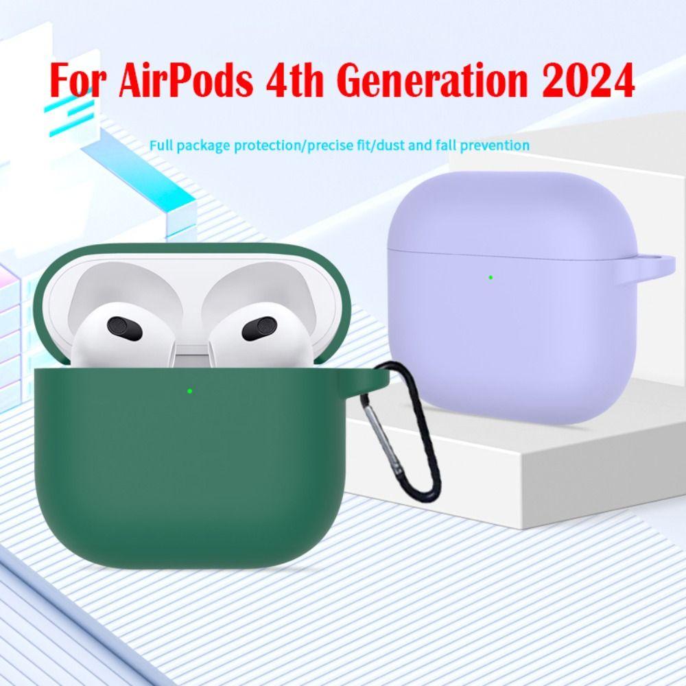 Противоударный чехол для наушников Силиконовый защитный чехол для Bluetooth-наушников для AirPods 4 2024