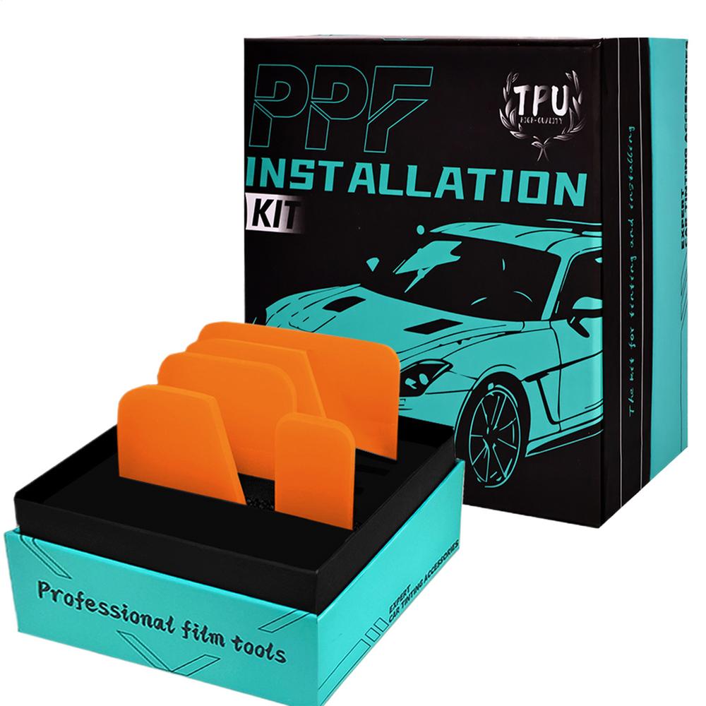 Набор инструментов для оклейки автомобиля пленкой Инструменты для тонировки стекол Скребок для установки автопленки 5 шт. Скребок для детализации автопленки Автоаксессуары