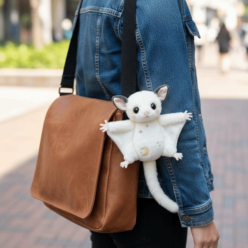 Cartoon Animal Honeybag Flying Spur Doll Stuffed Bat Mouse Plush Keychain Couple